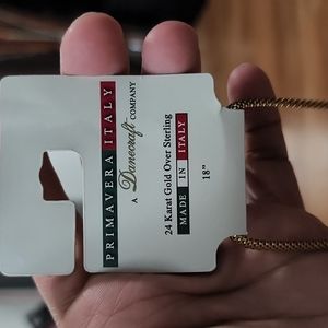 24 Karat Gold over Sterling Chain